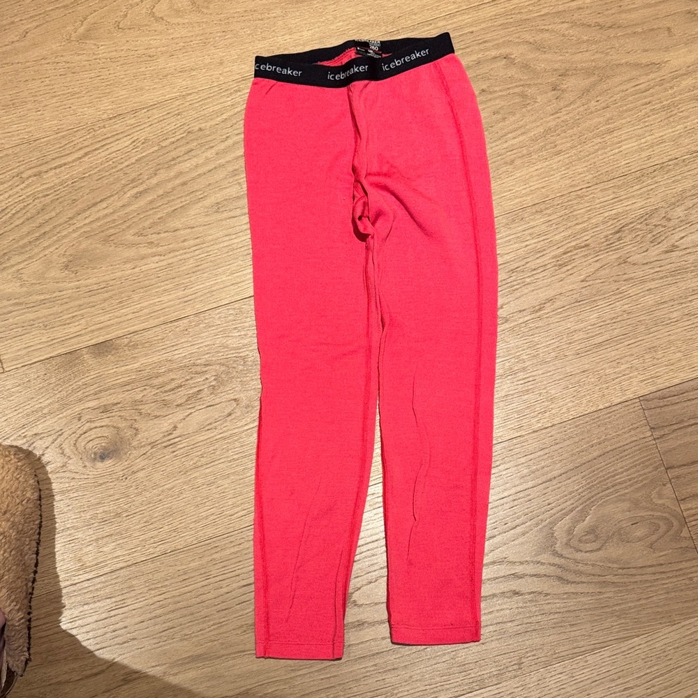 Icebreaker Kids Bright Red Leggings